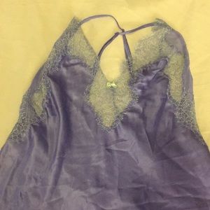 Purple silk lingerie